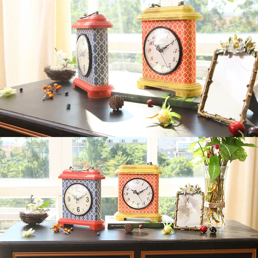 Новинка настольные часы в стиле ретро креативные американские домашний декор