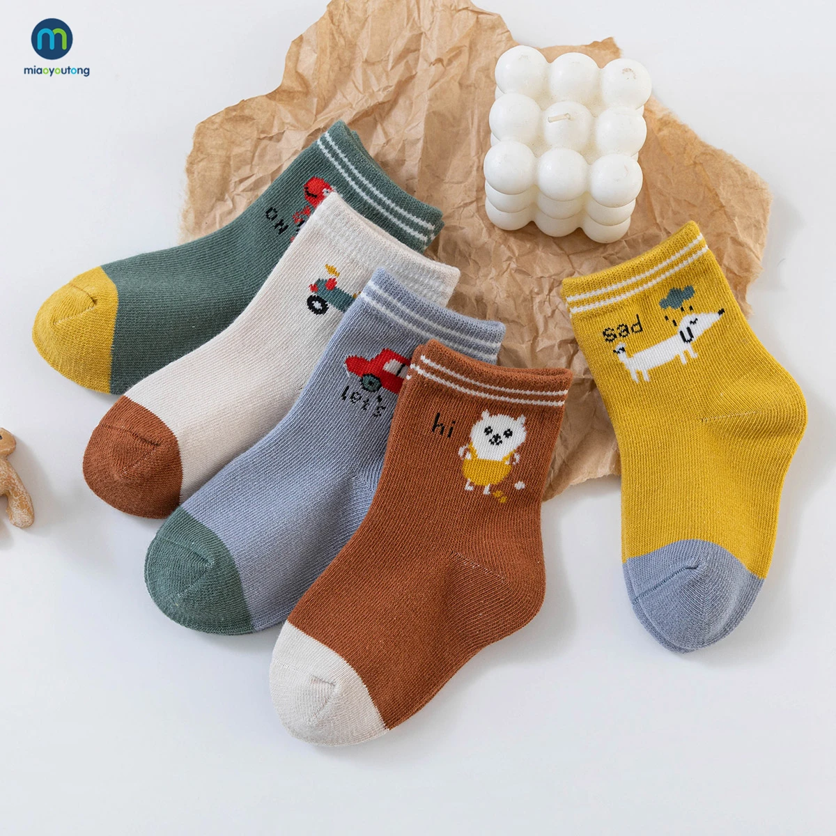 10 Pcs/Lot Baby Boys Winter Socks Cartoon Animail Kids Spring Autumn Cotton Breathable Keep Warm Socks For Children Miaoyoutong