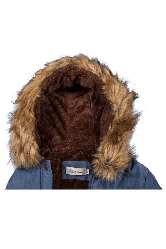 Женское пальто с капюшоном и мехом зимнее толстое стеганое длинное верхняя