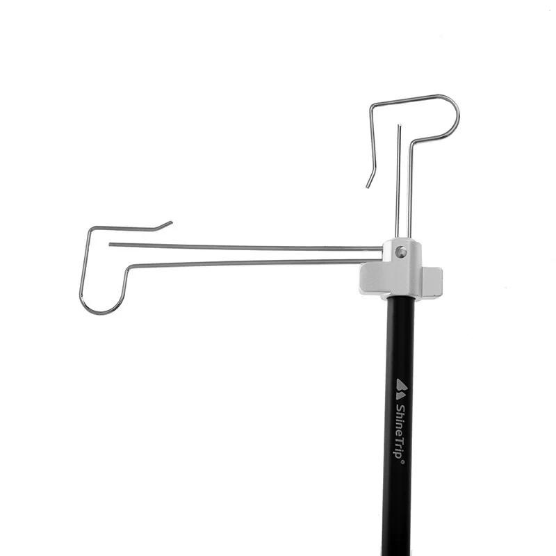 Camping Folding Light Stand Shrink Outdoor Lantern Height Adjustable Standing Ultralight Aluminum Hanger | Спорт и развлечения