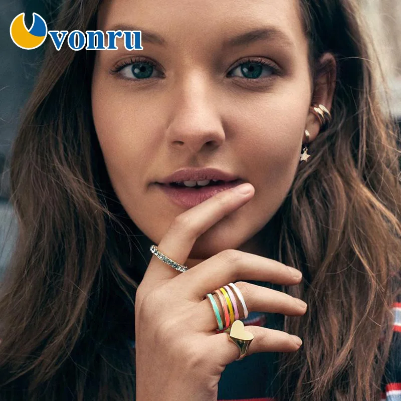 Простое новое кольцо карамельного цвета с капельным маслом трендовые ювелирные