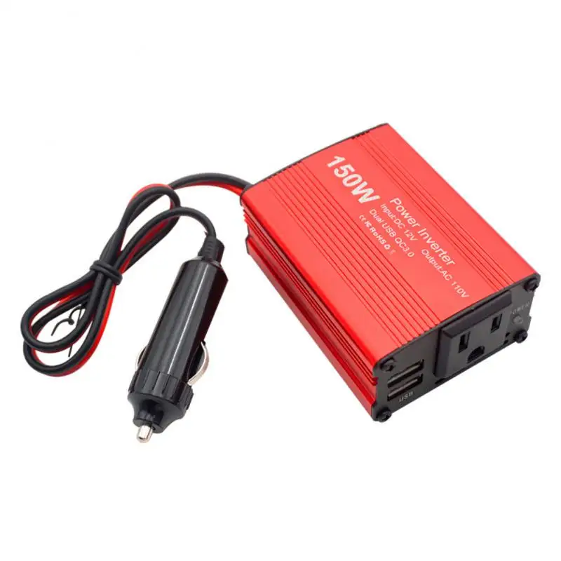 

Автомобильный инвертор напряжения, 150 Вт, 12 В постоянного тока в 110 В переменного тока