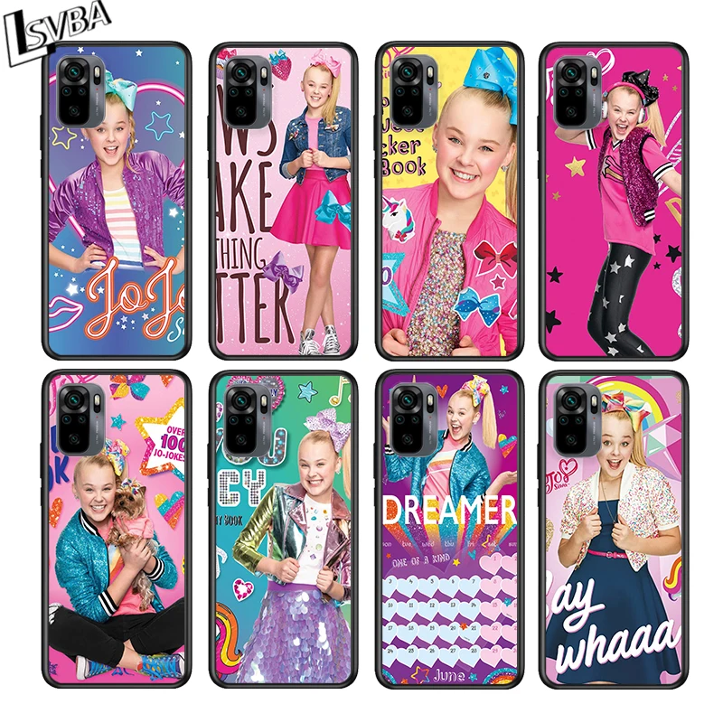 

Cute Jojo Siwa for Xiaomi Redmi Note 10 10S 9 9T 9S 9Pro Max 8T 8Pro 8 7 6 5 Pro 5A 4X 4 Soft Black Phone Case