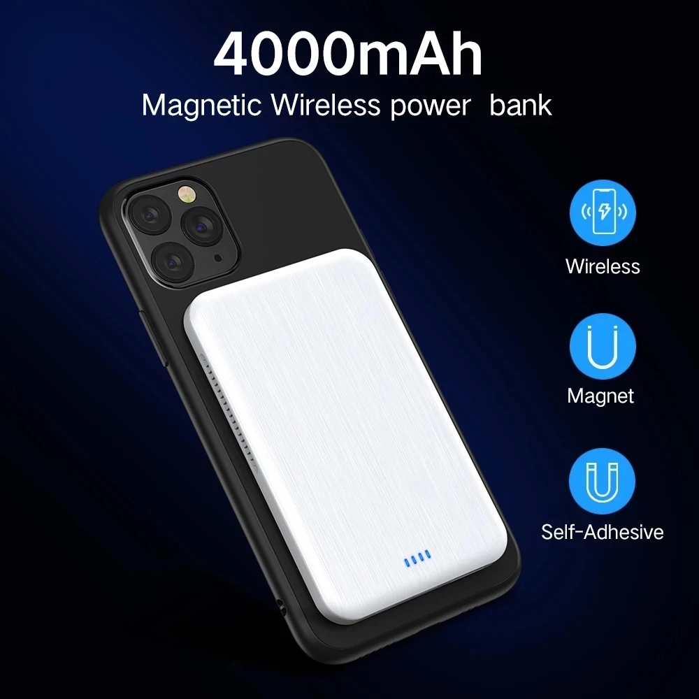 

CASEIER Mini Wireless Powerbank Magnetic Bank Thin Portable External Battery Power Bank Magsafing Mag Safe Small Phone Charger