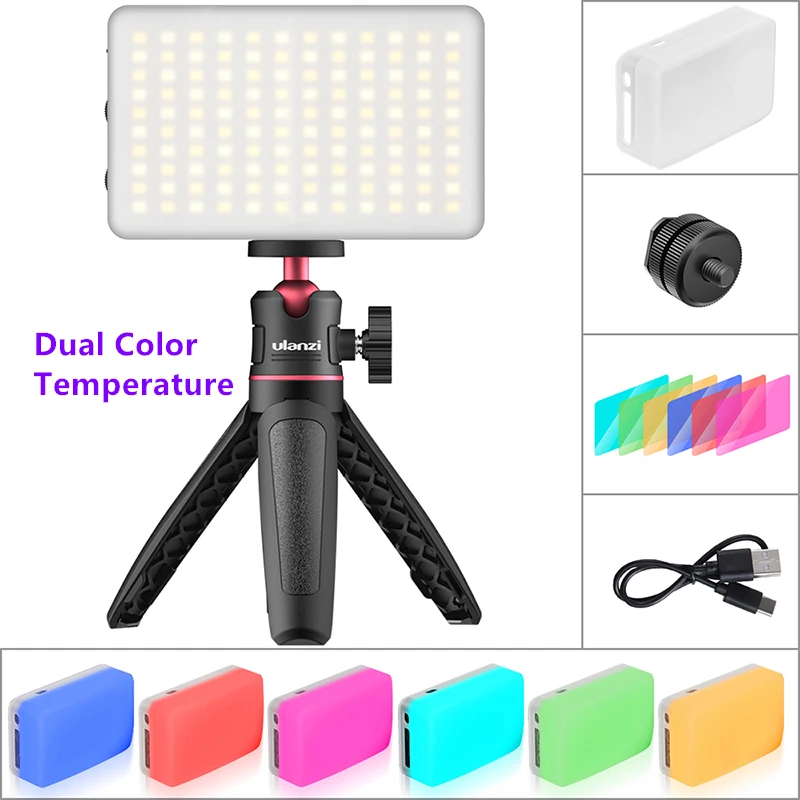 Ulanzi VL120 3200K 6500K светодиодный видео светильник софтбокс RGB Цвет фильтры конференции
