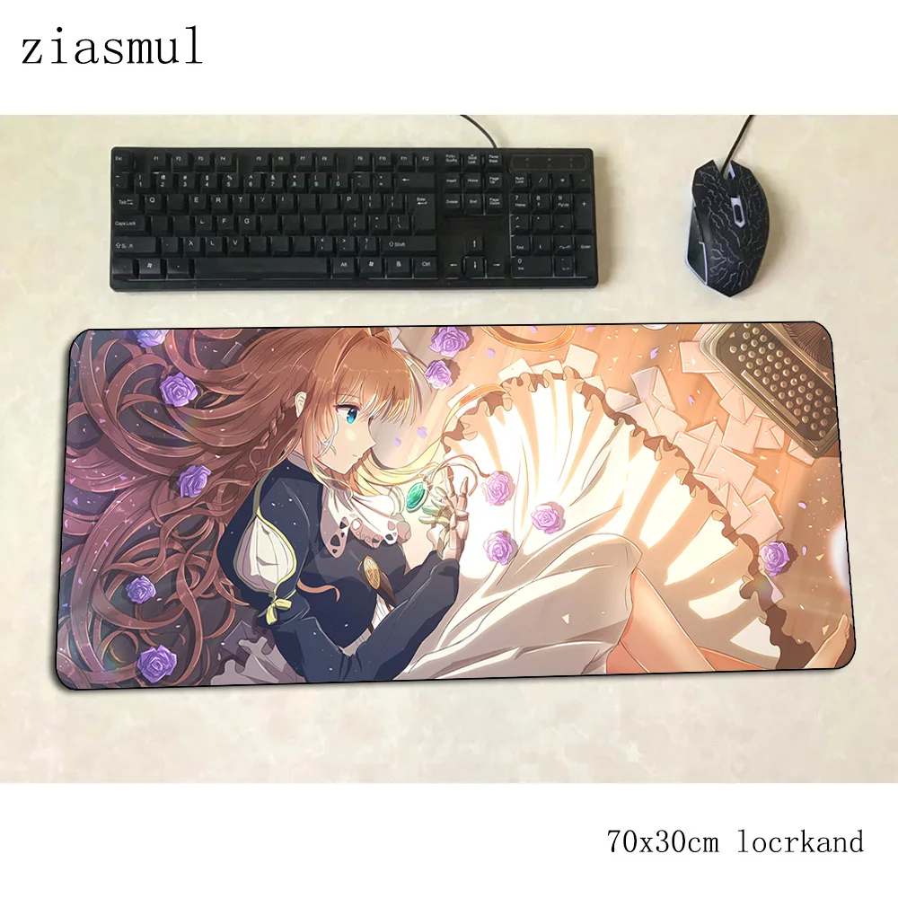 Фиолетовый evergarden коврик для мыши 70x30 см игровой коврик для мыши esports офисный коврик для ноутбука Настольный коврик locrkand padmouse игры pc геймерские коврики