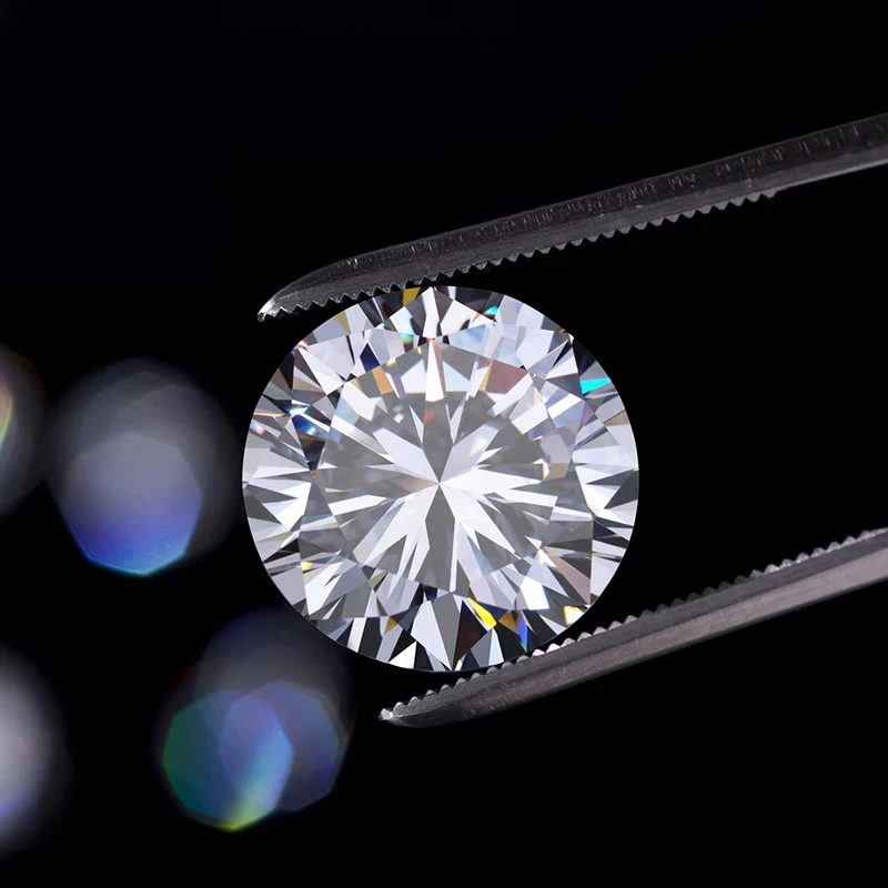 Moissanite 10 мм D Цвет VVS1 класс 4ct круглая блестящая отличная огранка moissanite ювелирные