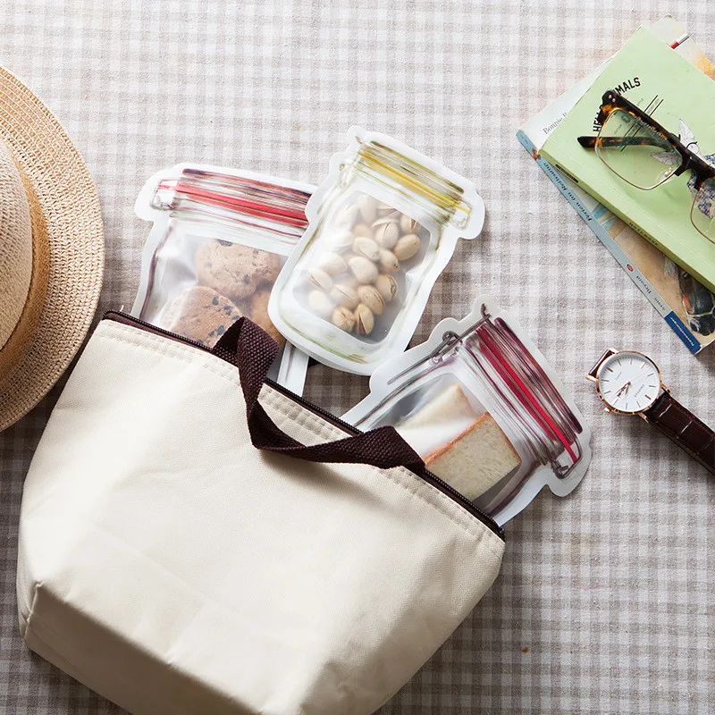 

Yunexpress Pack Jar Bag Reusable Snack Bag Mobile Hermetic Freezer Bags Ziplock Bags Kitchen Food Travel Seal Pouch