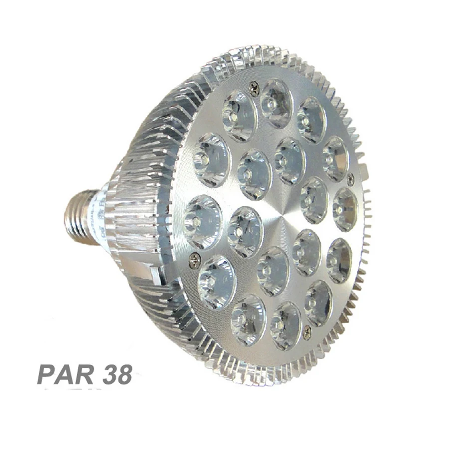 4 шт. теплый белый 2700k красные синие зеленый желтый розовый AC85-256V E26 E27 36 Вт Par 38