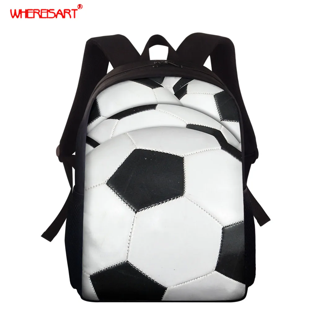WHEREISART баскетбольная/футбольная печатная школьная сумка для детского сада, детский удобный школьный рюкзак высокой вместимости, школьные п... от AliExpress WW