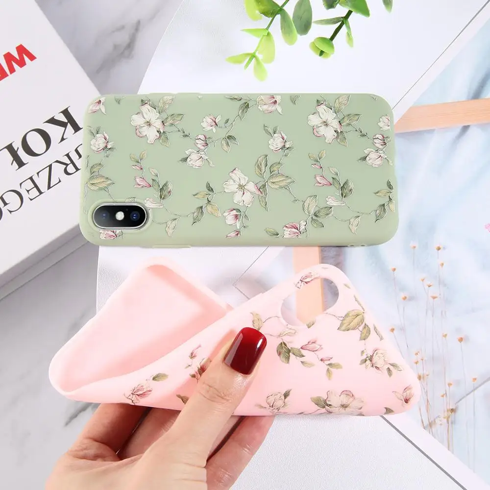 Moskado Daisy Flower Phone Case For iPhone 11Pro Max X XR XS MAX Floral Soft TPU Silicone 6S 7 8 Plus Back Cover | Мобильные