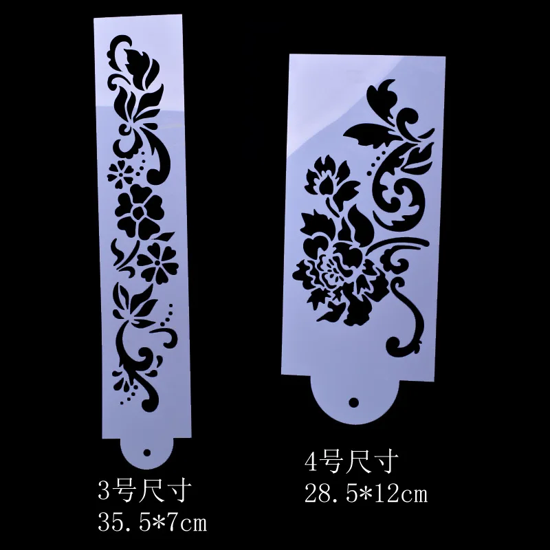 Горячее предложение 4 шт./компл. 27 5 см цветок DIY слойные трафареты настенная