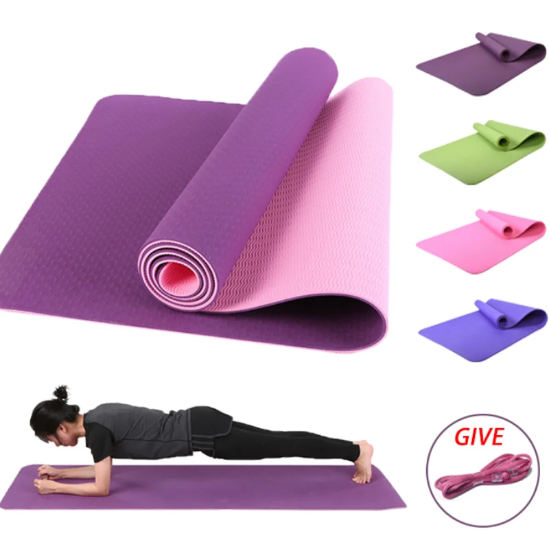 

TPE Yoga Mat For Beginner Non-slip Sports Fitness Mat Exercise Pad With Position Line Anti-tear-proof Pilates Gymnastics Mats