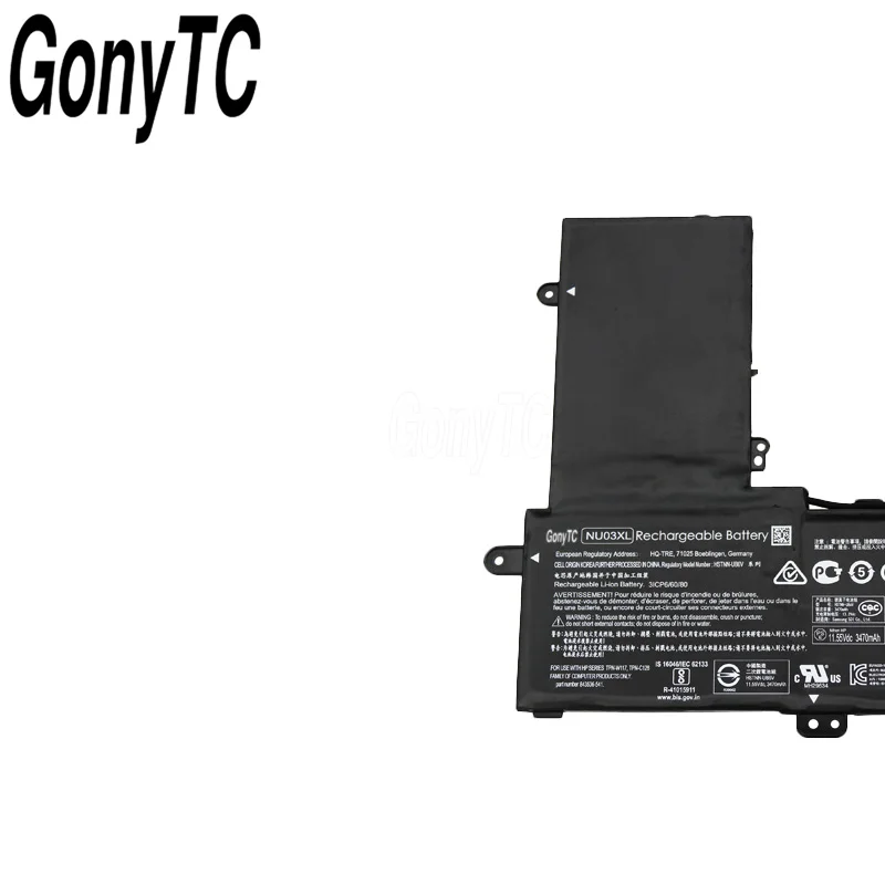 NU03XL ноутбук Батарея для HP TPN-W117 TPN-C128 HSTNN-UB6V 843536-541 844201-855 11 55 V 41.7WH 3615 мА-ч |