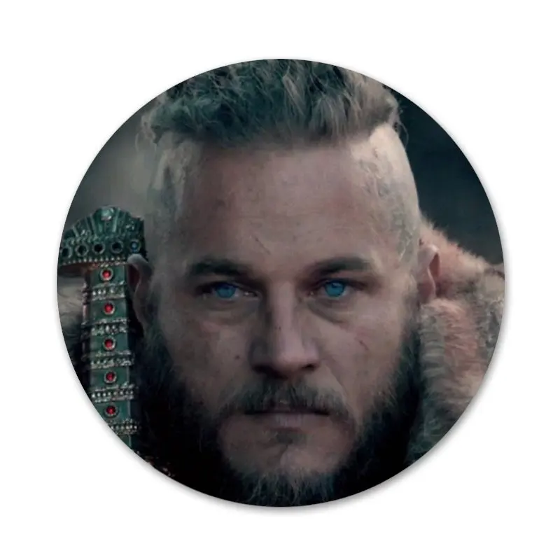 58 мм Рагнар Лодброк Викинги значок на булавке декоративные Броши Металлические