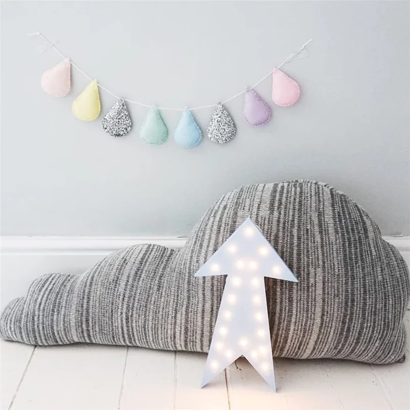 Ins Felt Raindrops Garland Water Drops Banners Wall Hanging Ornament Kids Room Decoration Children's Clothing Store Photo Props | Дом и