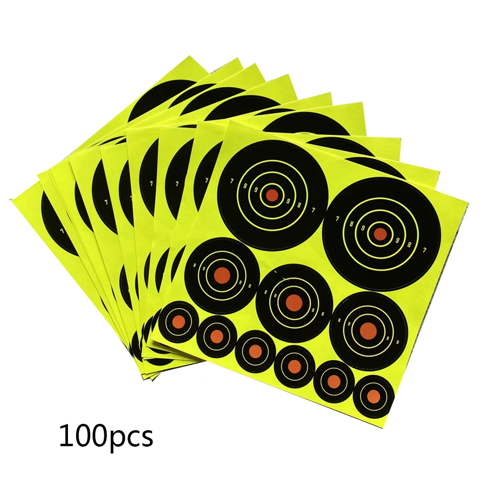 

1/2/3 Inch Targets Reactive Splatter Paper Target Set Archery Targeting Adhesive Sticker Hunting Darts Practice Accessories
