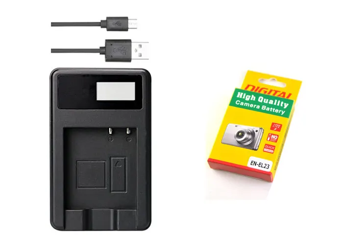 EN EL23 ENEL23 эквивалент батареи камеры + USB зарядное устройство для Nikon COOLPIX P600 P610 B700 P900
