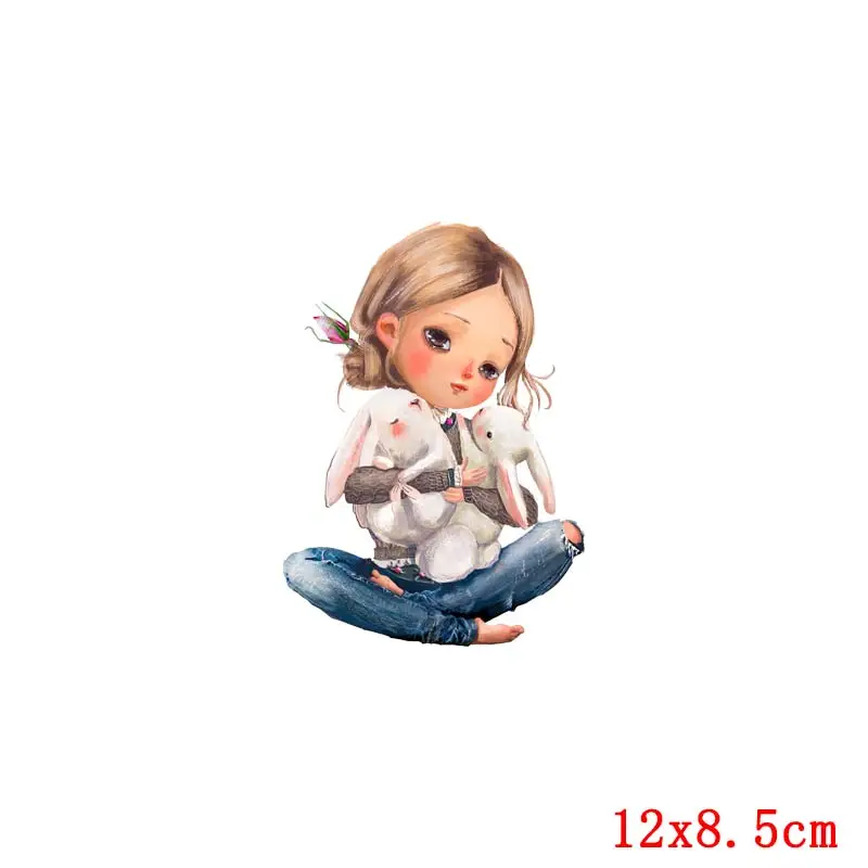 Термо Стикеры для одежды девочек с мультяшными рисунками стикеры утюжок