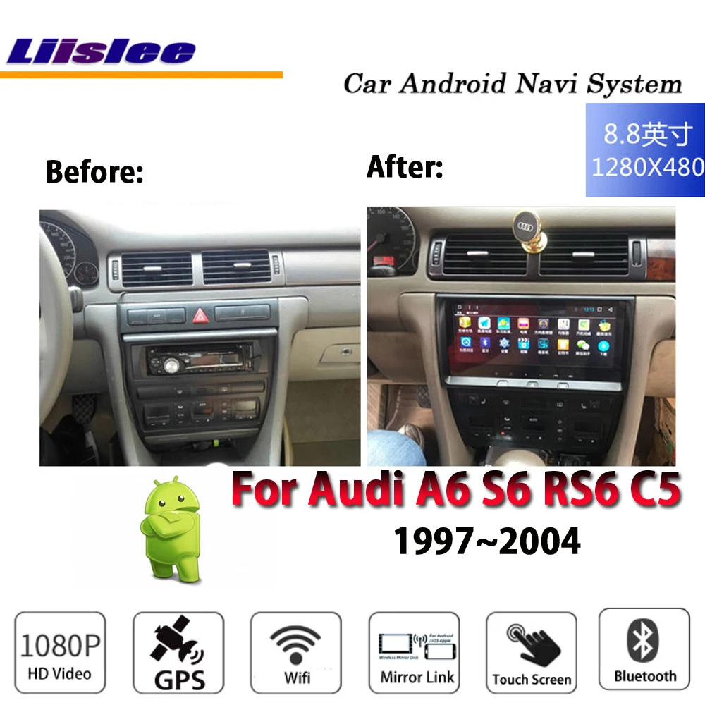 Автомобильный Android 7 1 Up для Audi A6 S6 RS6 C5 1999 ~ 2004 стерео радио видео Carplay GPS Navi Map