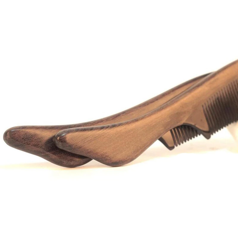 

Ebony Horn Comb Anti-Static Head Brush Health Exquisite Wooden Comb Hair Styling Tools Hair Brush