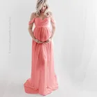 Платья для беременных Новинка 2021 шифоновые платья для беременных белые платья с открытыми плечами Макси платье для беременных для фотосъемки