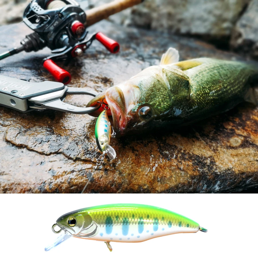 

Trout Fishing Lures 52mm 4.2g Small Rock Minnow Jerkbait for Bass Lure Fishing Tackle 9012