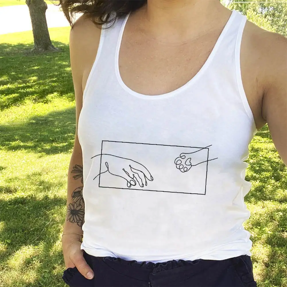 

Женские забавные повседневные хлопковые топы на бретельках, Новое поступление, подарок для любителей животных, собак, мам