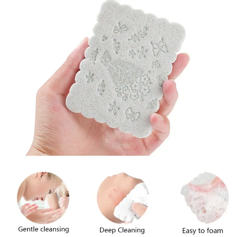 2 шт./компл. одноцветная овальная прямоугольная губка глубокое очищение лица