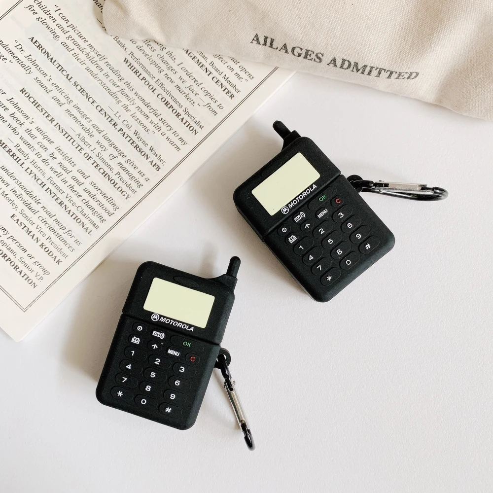 Чехлы для наушников в стиле ретро беспроводных Bluetooth Apple Airpods 1 2 силиконовый