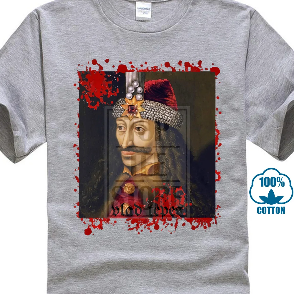 Влад Цепеш Дракула графика футболка с вампиром мужская летняя хлопчатобумажная