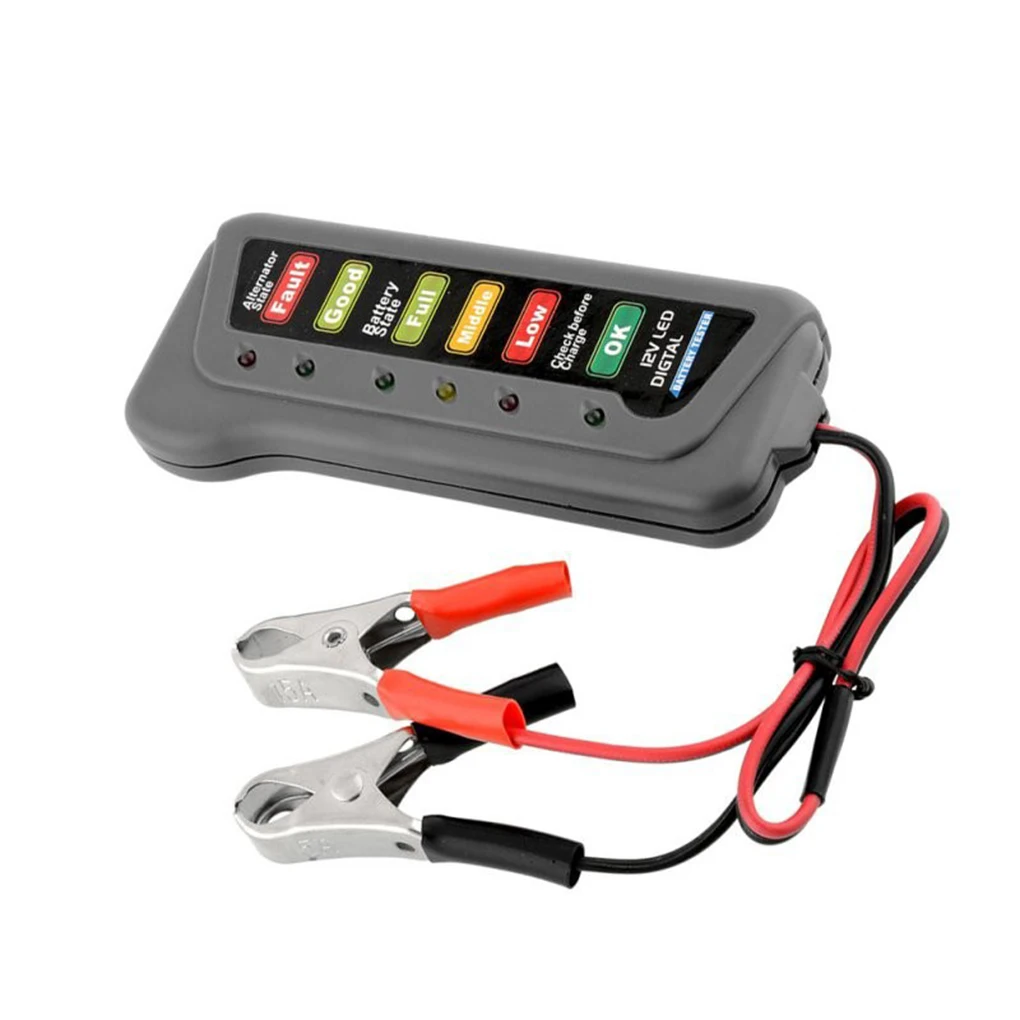 

Volt Battery Tester LED Indicator Light Display Motorbike Battery Tester Car12 Volt Battery Tester Motorcycle Battery Checker