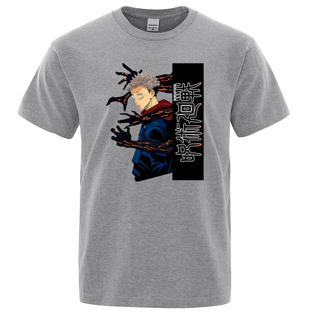 Футболка мужская с принтом аниме ююютсу кайсен Повседневная рубашка в стиле