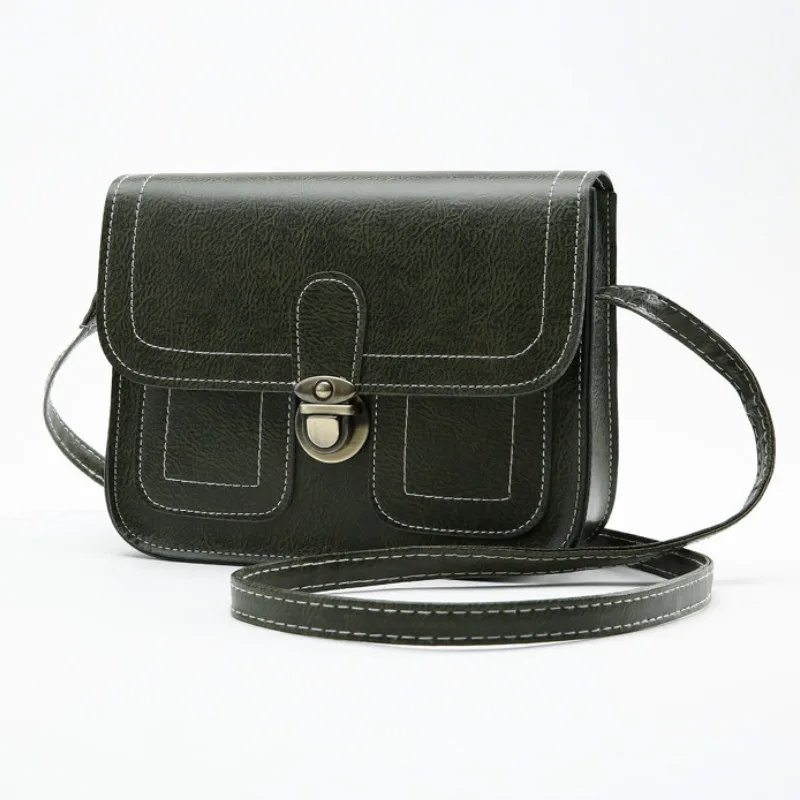 Dark Green Новая Корейская версия маленькая квадратная женская сумка модные сумки ретро сумка через плечо сумка-мессенджер сумка для мобильного телефона - Цвет: Dark Green