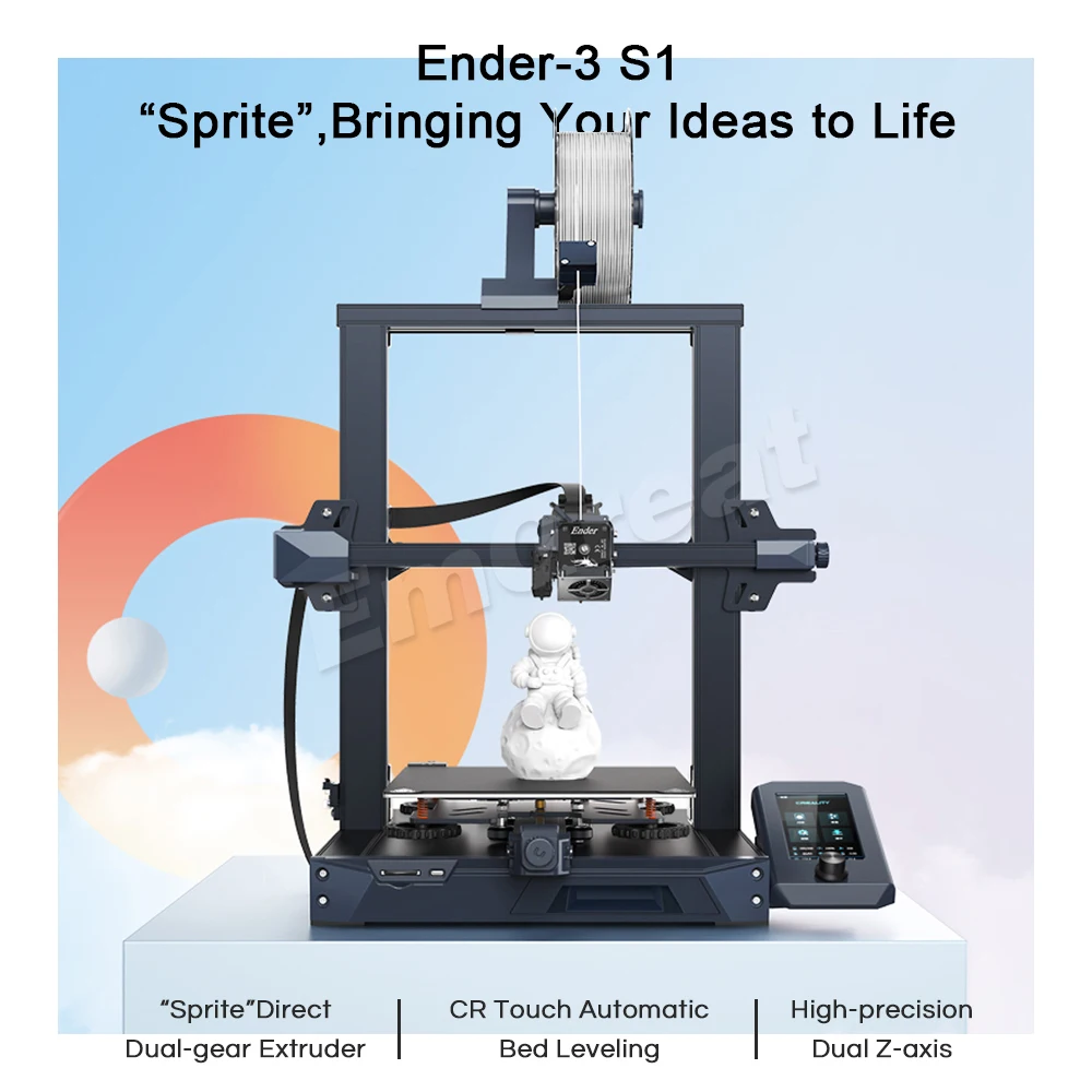Creality Ender-3 S1 3D Printer Sprite Direct Dual-Gear Extruder CR Touch Automatic Bed Leveling High-Precision Dual Z-axis PC | Компьютеры