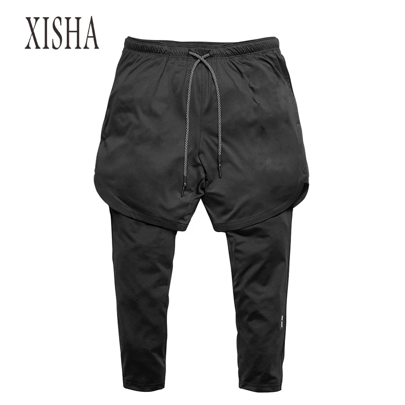 Мужские спортивные шорты 2 в 1 дышащие для фитнеса баскетбола и леггинсов 2020|Шорты