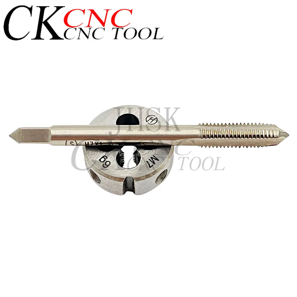 

HSS Machine M7 X 1mm thread Tap and 1pc M7 X 1mm Die Threading set Metric HSS Right Tools M7*1