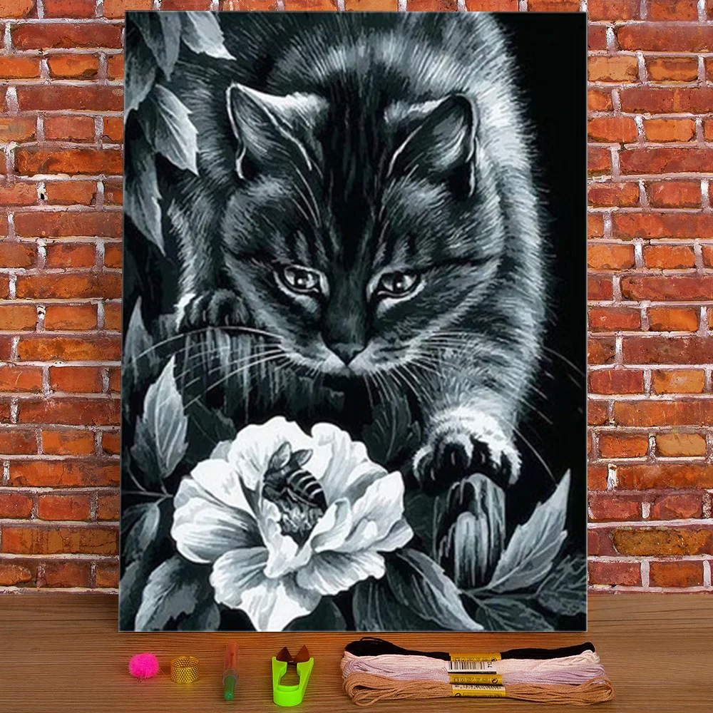 

Cat Animal Printed Canvas 11CT Cross Stitch Embroidery Patterns DMC Threads Knitting Hobby Sewing Handiwork For Adults Sales