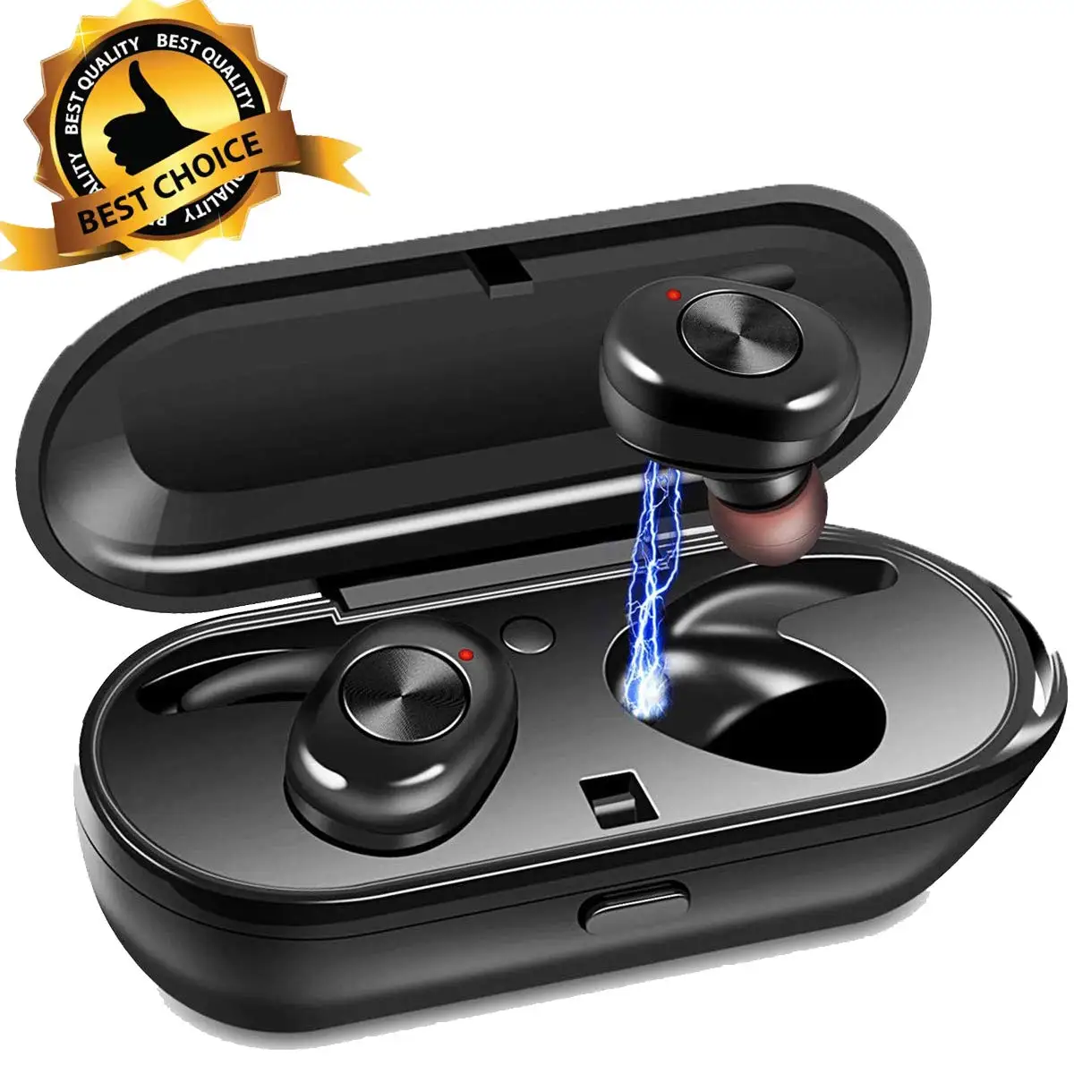 Наушники вкладыши TWS Bluetooth наушники со светодиодными огнями 5 0 In Ear Athlete