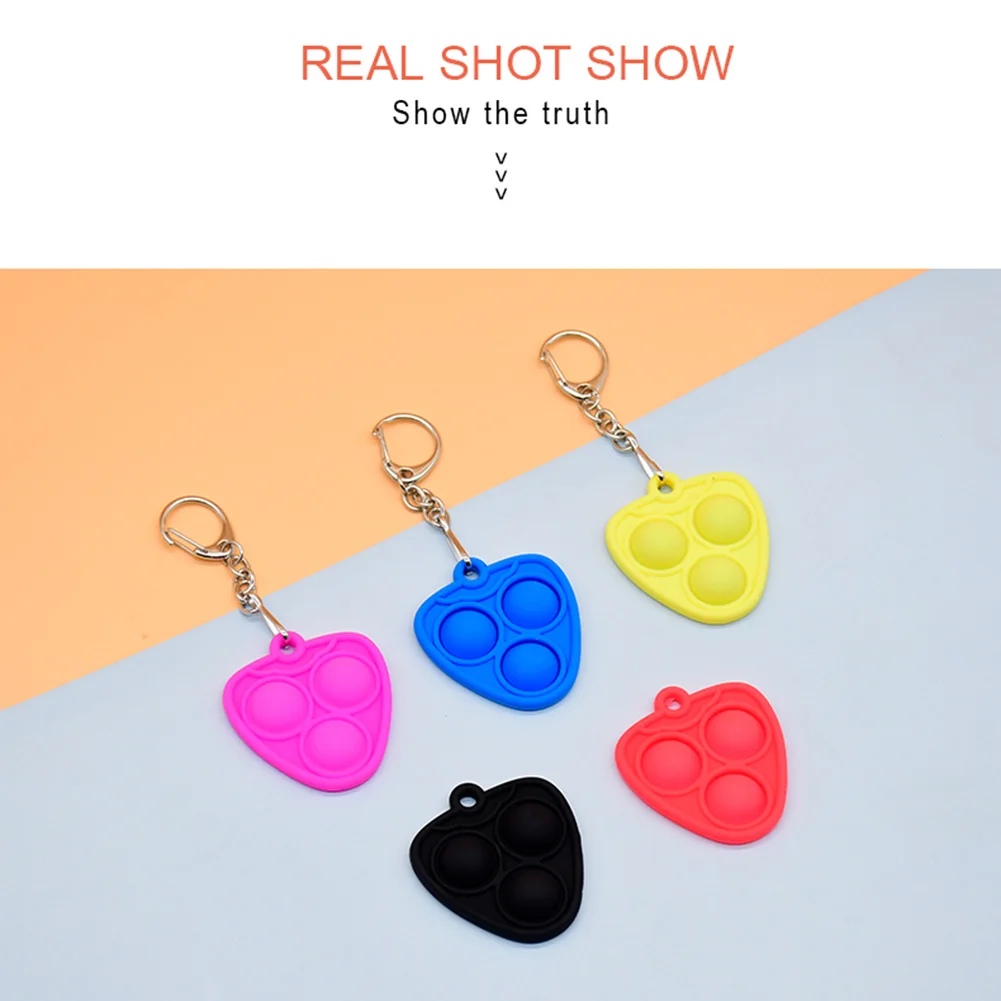 

Silicone Push Bubble Keychain Sensory Fidget Toys for Autism Stress Anxiety Relief Keyring Toys for Adult Child Focus Training