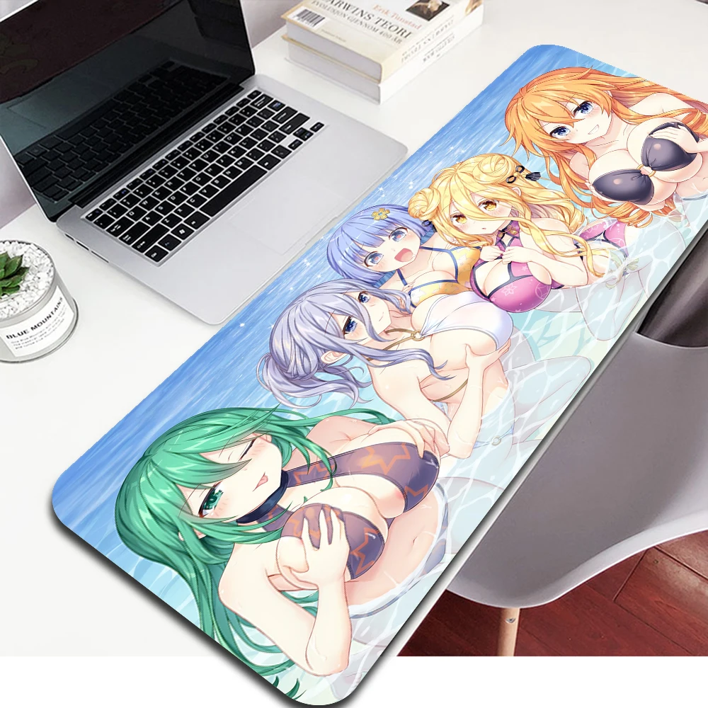 

Anime Sunny Beach Sexy Big Tits Girls Large Mouse Pad Notebook PC Gamer Accessories Keyboards Carpet Kawaii Mouse Pad Desk Mat