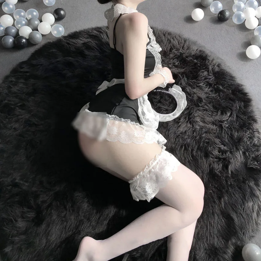 Пижамы костюмы Эротическое Для женщин Взрослый SexyTemptation наряд горничной Косплэй