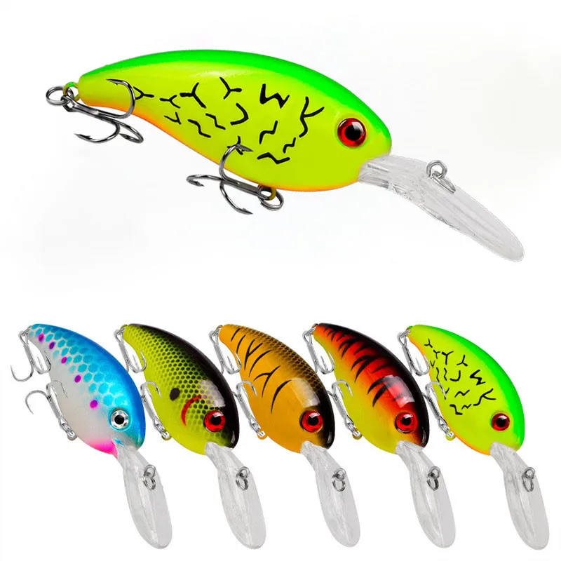 A Piece of Artificial Plastic Hard Bait Rock Fat Boy 10CM14G with Tongue Plate Crank Hook Swinger Fishing Gear Bait for Fishing
