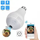 Мини-камера видеонаблюдения 1080P HD с Wi-Fi и панорамной подсветкой рыбий глаз