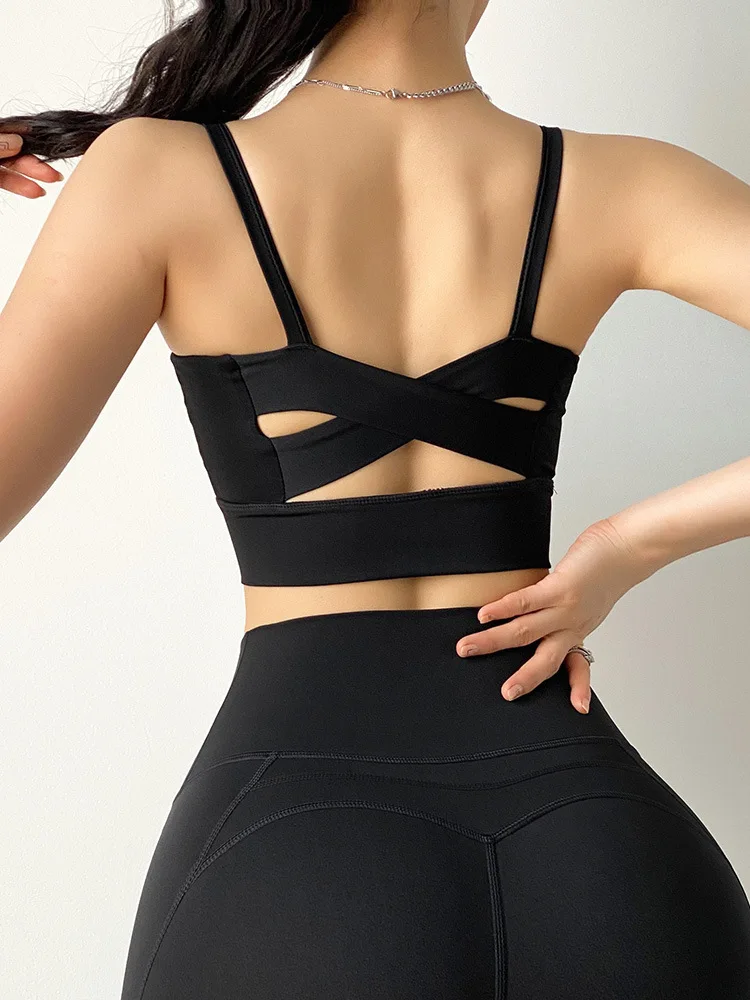 

Sense of sports bra female nude shockproof quick-drying come true breathable fitness condole belt bra running back yoga vest