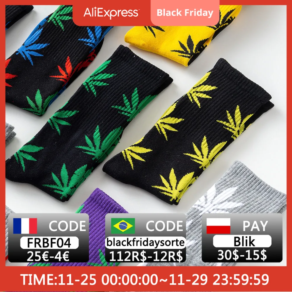 

Spring and autumn stockings for children over 12 years old maple leaf socks adult couple socks