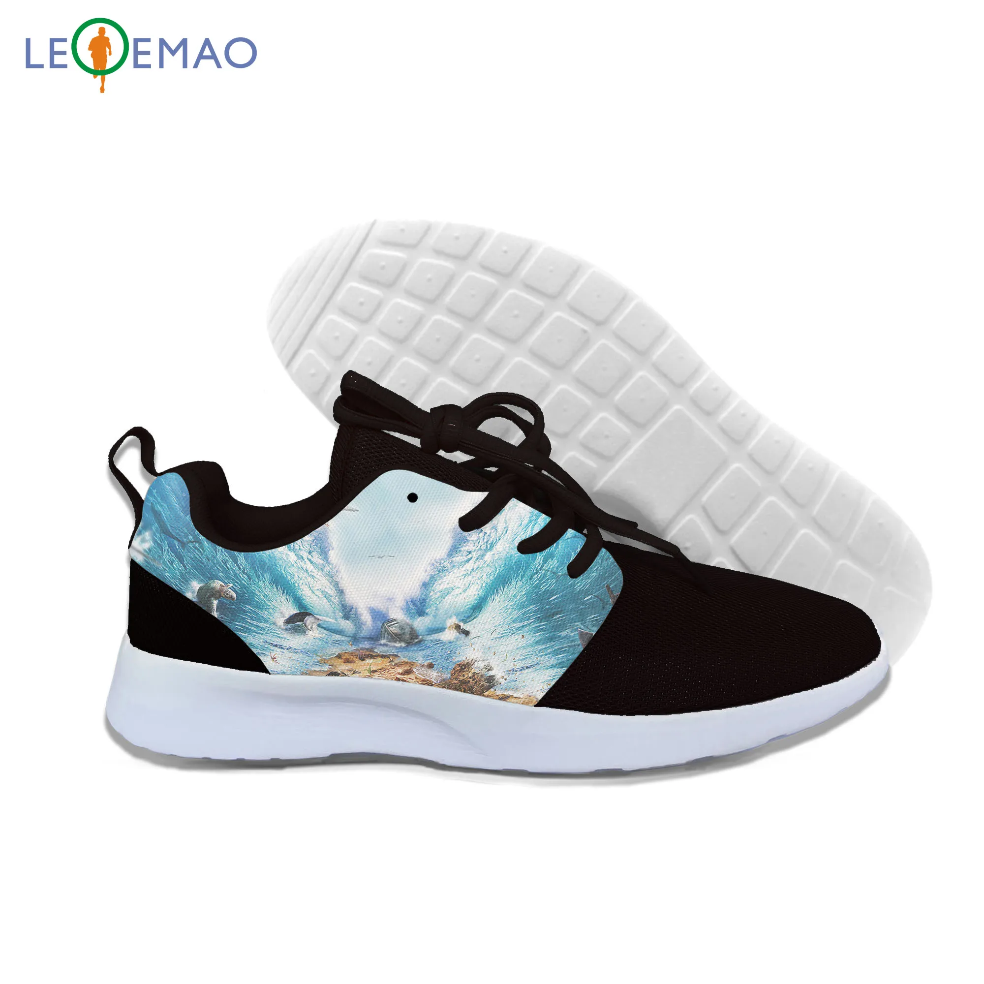 

Sports Shoes Sneakers Hot Deep Into The Ocean For High Quality Harajuku 3D Printing He Oceans Running Walking Gym Shoes Men