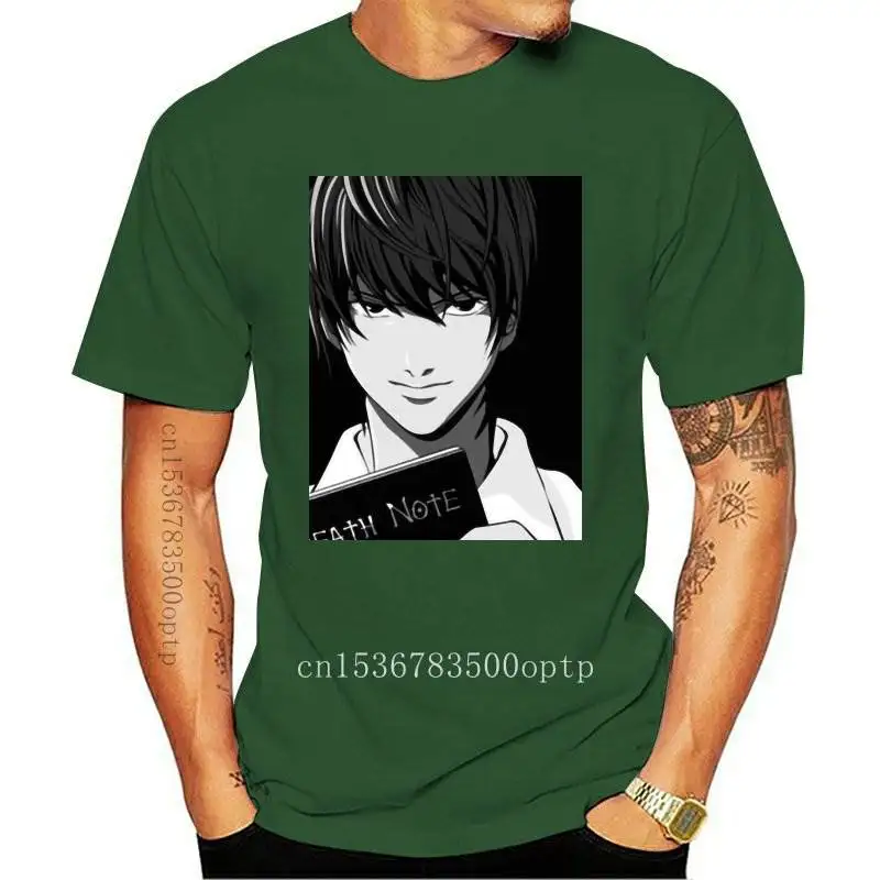 

New Death Note Light Yagami T Shirt Men Kawaii Tops Cartoon T-shirt Karate Graphic Tees Fashion Tee Shirt Unisex Harajuku Shirt