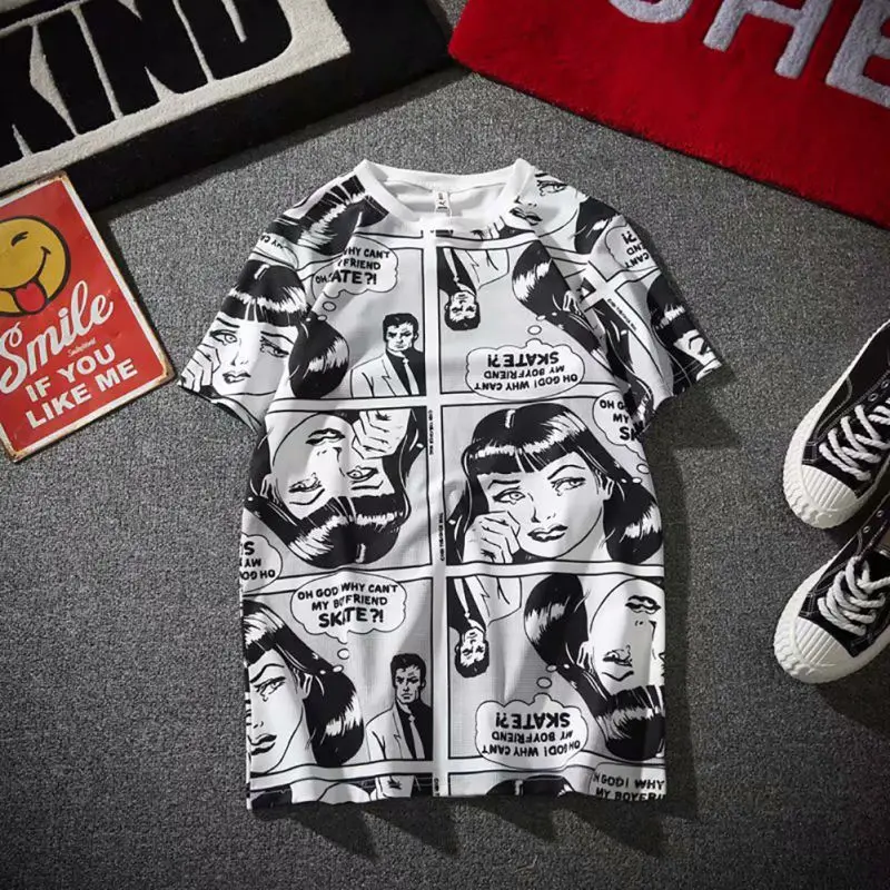 

Fashion Cartoon Printed Short Sleeves T Shirt Tops Women's Sets T-Shirt Top + Long Pants +Long Pants Korean Casual Tracksuits