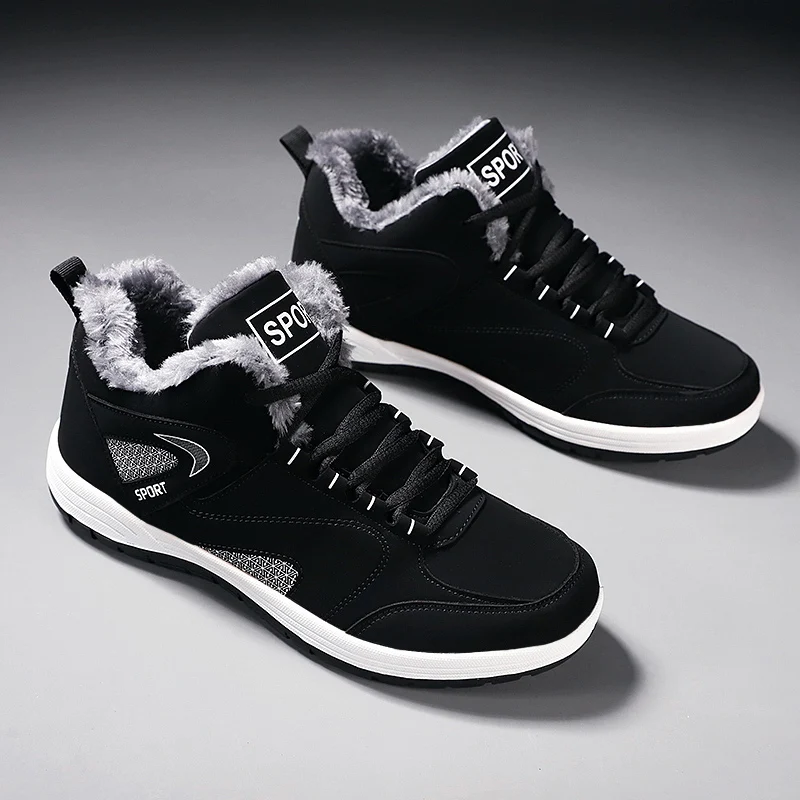 

Мужские зимние кроссовки Wrfskm, уличная теплая обувь для бега, бархатные удобные мужские легкие повседневные кроссовки на платформе